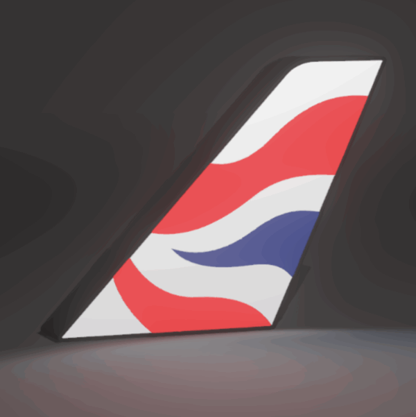 British Airways Tail Fin Lightbox